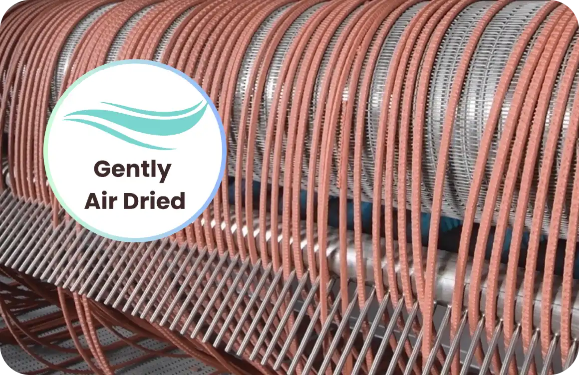 Gently Air dried